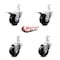 Service Caster 3 Inch Soft Rubber Swivel 3/4 Inch Square Stem Caster Total Lock Brakes, 2PK SCC-SQTTL20S314-SRS-34-2-S-2 - alternate 6